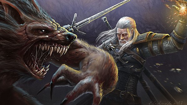 The Witcher Killing Monster 5k Artwork - hdwallpaper4k