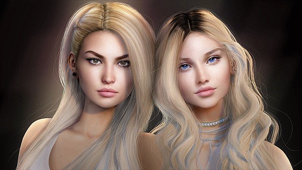 Two Blonde Pretty Fantasy Girls - hdwallpaper4k