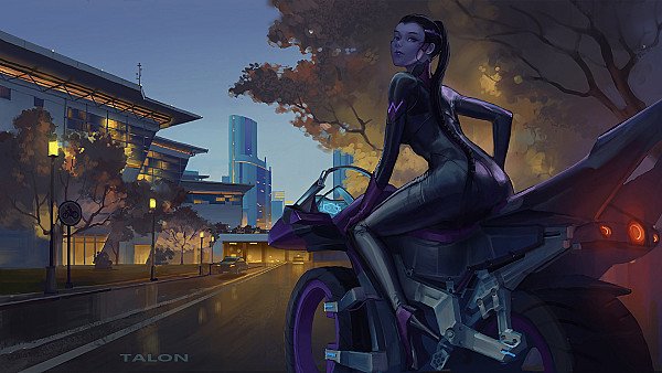 Urban City On Bike Widowmaker wallpaper