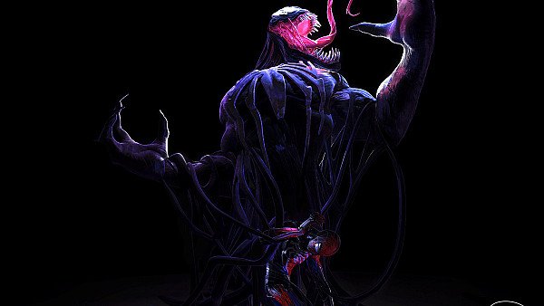 Venom Defeating Spiderman Art - hdwallpaper4k