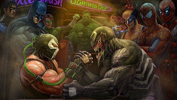 Venom Vs Bane Arm Wrestling - hdwallpaper4k