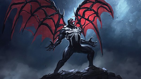 Venom With Wings In Marvels Spiderman 2 - hdwallpaper4k