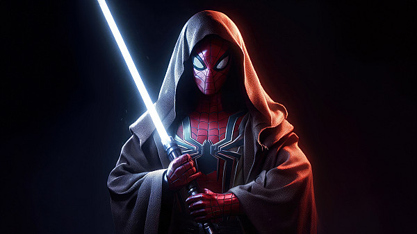 What If Spider Man Became A Jedi - hdwallpaper4k