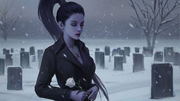 Widowmaker Overwatch In Graveyard - hdwallpaper4k