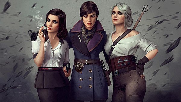 Witcher Assassins Bioshock Girls Crossover - hdwallpaper4k