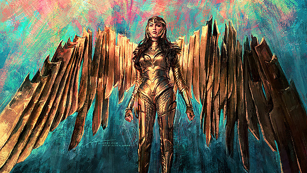 Wonder Woman 1984 Golden Armor Suit - hdwallpaper4k