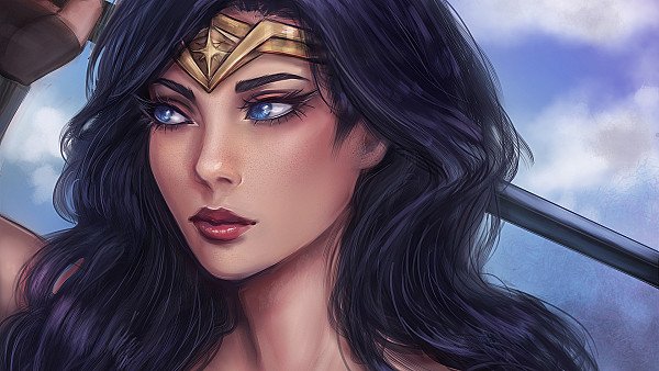 Wonder Woman Closeup Art - hdwallpaper4k