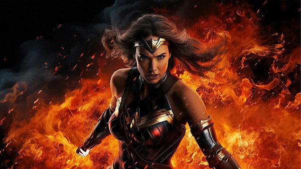 Wonder Woman Fiery - hdwallpaper4k