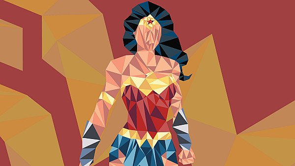 Wonder Woman Low Poly Art - hdwallpaper4k