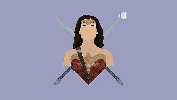 Wonder Woman Minimalism 8k - hdwallpaper4k