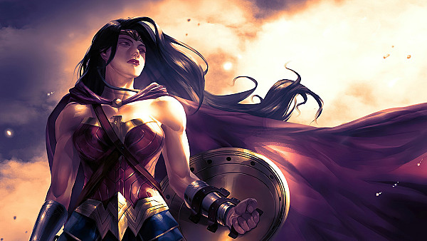 Wonder Woman Orange Sky - hdwallpaper4k