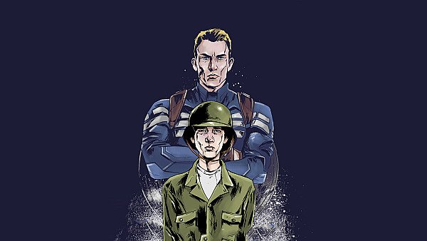 Young And Old Steve Rogers Artwork - hdwallpaper4k