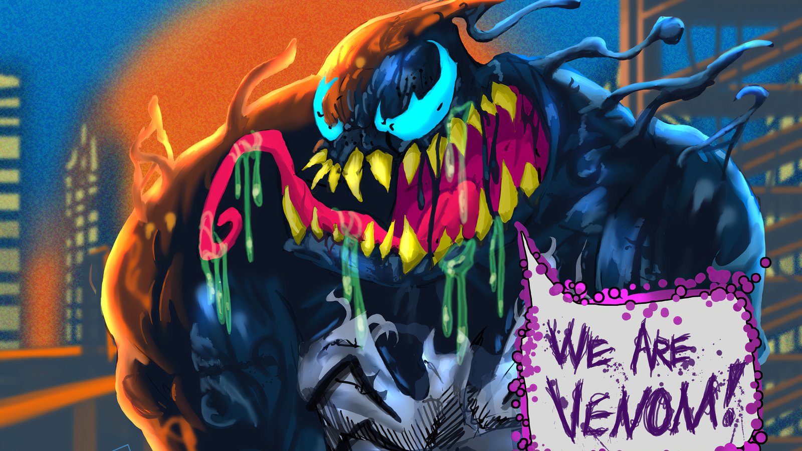 Venom Colorful Art 4k Wallpaper