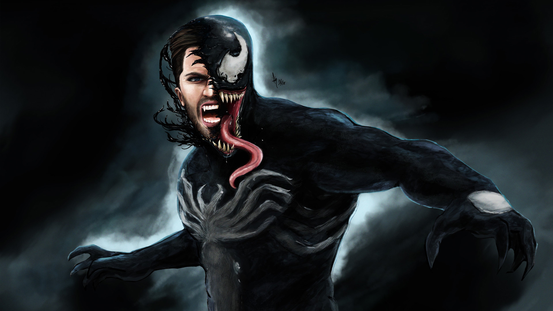 Venom Movie Digital Painting Wallpaper