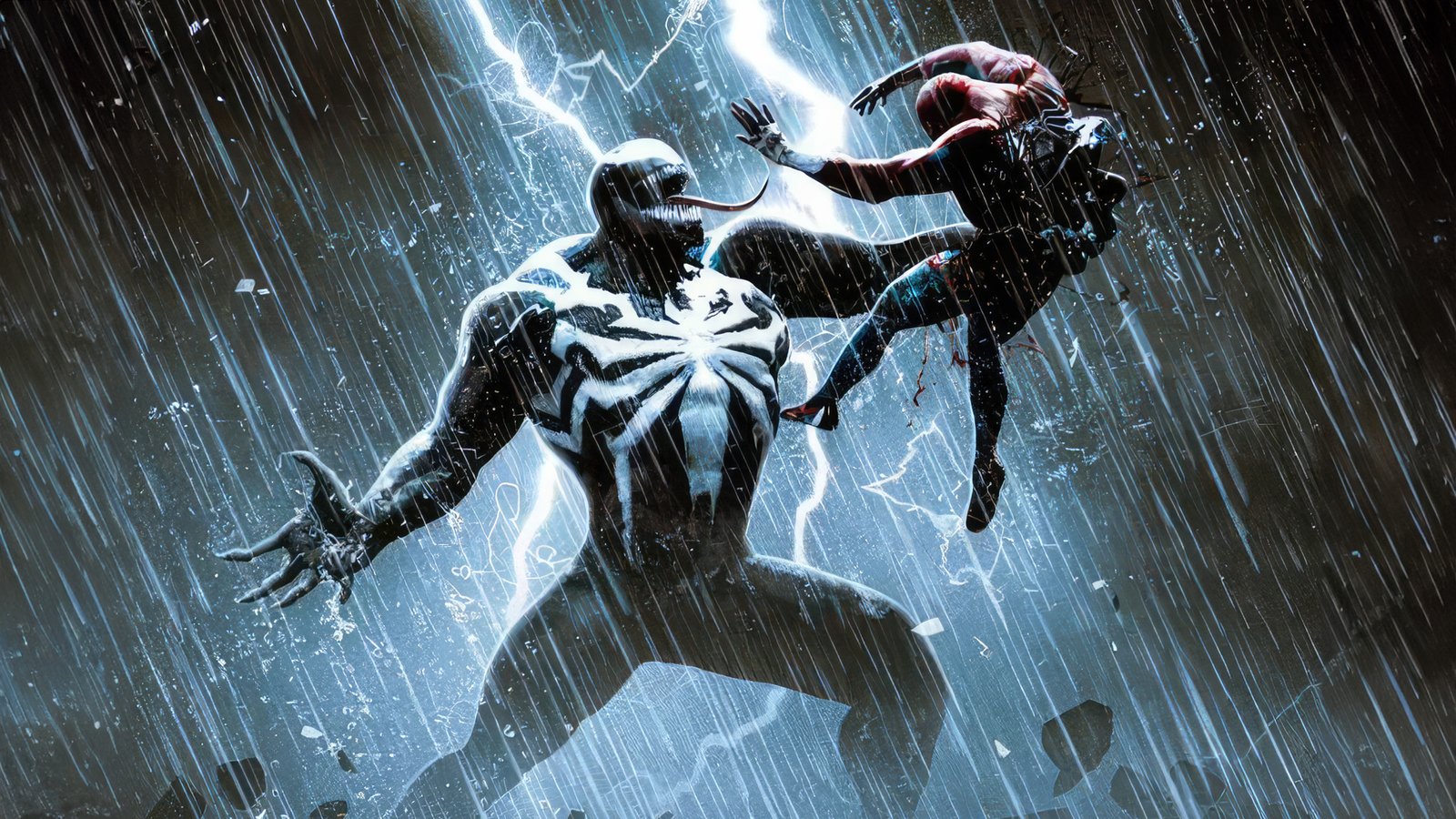 Venom Vs Spider Man Showdown Wallpaper