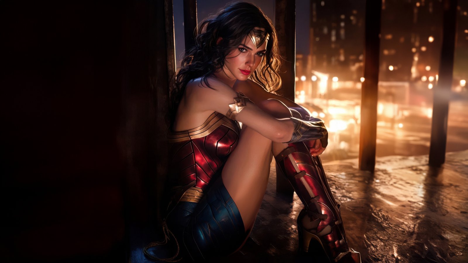 Wonder Woman Mighty Defender Wallpaper